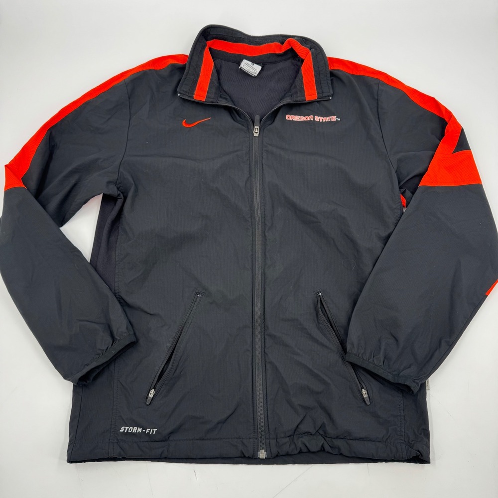 Nike Oregon State Beavers Storm Fit Jacket Full Zip Black Orange S‎ 24397X-OE1